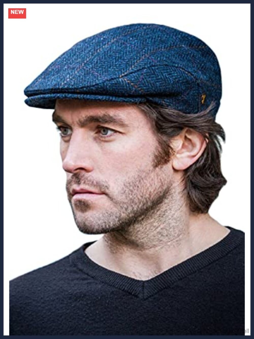 Mucros Weavers 100% Wool Trinity Tweed Flat Cap Newsboy Hat Made in I